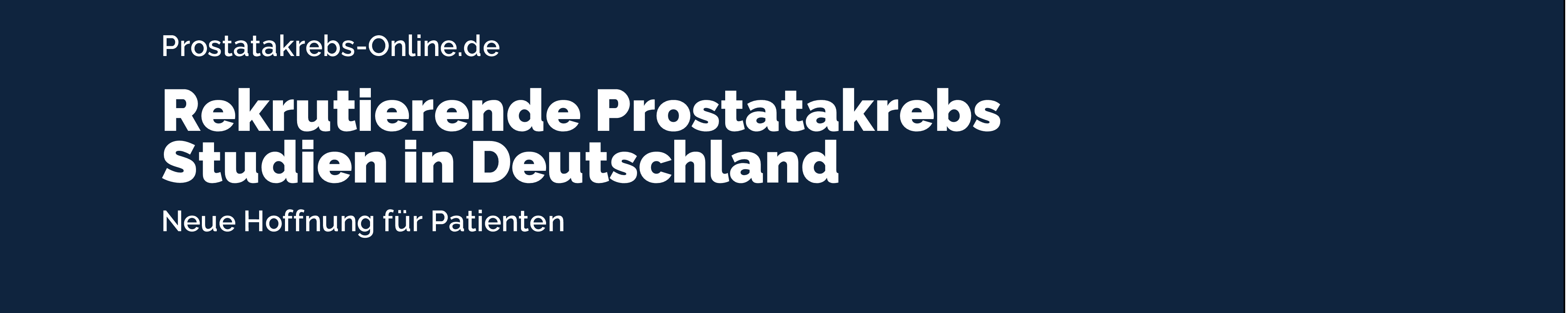 Rekrutierende Prostatakrebs Studien